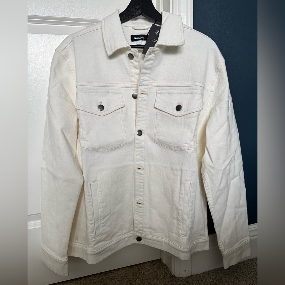 NWT NAADAM Soft Denim Jacket in Milk